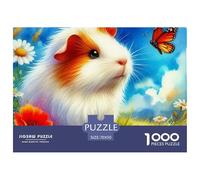 Guinea Pig Reading Under Moonlight Durable Interlocking Pieces Fun Hobby for Spare Time, Evenings, Weekends And Holiday Breaks 70x50cm/1000pcs