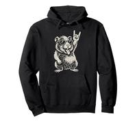 Guinea Pig Rock Music Funny Heavy Metal Retro Pullover Hoodie