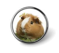 Guinea Pig Round Badge Cute Enamel Lapel Pin Brooches Button Pin Personalized Clothing Decoration Unisex Badge Holder Hats Bags Shirts Decor