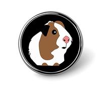 Guinea Pig Round Lapel Pin Tie Tack Cute Brooch Pin Badge for Men Women Hat Clothing Accessories