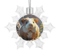 Guinea Pig Snowflake Ornaments Christmas Hanging Snowflake Decorations Christmas Snowflakes Decorations Supplies for Party Decorations Holiday New Year Decor