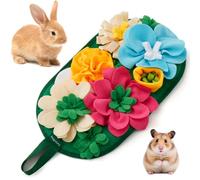 Guinea Pig Snuffle Mat, Rabbit Foraging Mat, Interactive Enrichment Feeding Toy with Slow Feeding Design, Encourages Natural Foraging Skills for Hamsters, Hedgehogs, Kittens & All Small Animals