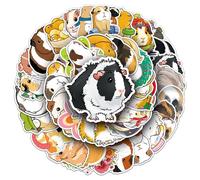 Guinea Pig Stickers for Boys Girls Teens, Cartoon Vinyl Waterproof Stickers for Laptop Water Bottle Flasks Tablet Scrapbook Cup Bike Phone Notebook Car, Cute Animals Decals Pack[Guinea Pig -50Pcs]