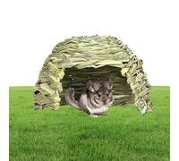 Guinea Pig Straw Kennel - Hay Bed for Animals, Straw Nest | Foldable Small Animal Hut, Natural Cage Shelter, Hand-Woven Breathable Material, Retreat Space