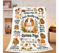 Guinea Pig Throw Blanket I Just Really Like Guinea Pigs Blanket Soft Cozy Fleece Fuzzy Plush Warm Stuff Bedding Blankets for Boys Girls Kids Adult Men Women 40"X50"