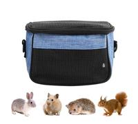 Guinea Pig Travel Carrier Bag, Small Animal Outgoing Shoulder Bag With Detachable Adjustable Shoulder Strap and Plastic Mesh for Hedgehog Rat Hamster Guinea Pig Ferret Squirrel Chinchilla Rabbit
