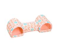 Guinea Pig Tunnel And Tube System with Hiding Places, Toy for Small Animals, Hamster Accessories Made of Material And Sponge, Oxford, pink