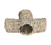 Guinea Pig Tunnel, Hamster Tunnel Edible Grass Materials Four Entrance Designs, Chinchilla Tunnel for Hamster Climb Run on Chew It