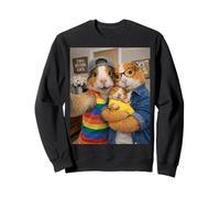 Guinea Pig Two Moms Life Selfie Mother's Day Queer Mom Pride Sweatshirt