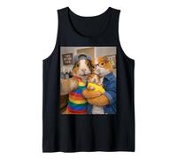 Guinea Pig Two Moms Life Selfie Mother's Day Queer Mom Pride Tank Top