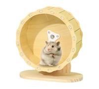Guinea Pig Wheel - Silent Running Wheel, Adjustable Hamster | Wooden Noiseless Hamster Exercise, Sturdy & Safe Spinner for Mice, Gerbils, and Rodents, Pet Cage Fitness Toy Wood Color