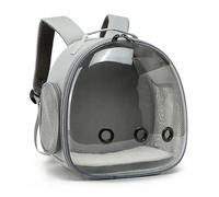 Guinea PigBird Rabbit Hedgehog Hamsters Chinchilla PortableTravel Pet BackpackAnimal Carrier BackpackBreathableCarrier(Grey)