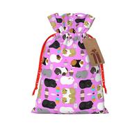 Guinea Pigs And Cupcakes Print Drawstring Gift Bags,For Holiday Season,Birthdays,Anniversaries And Any Special Occasion