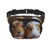 Guinea Pigs and Cupcakes Print Fanny Pack for Women Men Waist Bag with Adjustable Strap for Travel Hiking Cycling