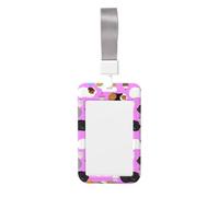Guinea Pigs and Cupcakes Print Heavy Duty Badge Holder with Retractable Reel, Id Badge Holder Key Card Work Badge Clip for Nurse Teacher Student Office Women Men