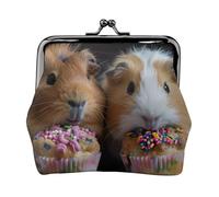 Guinea Pigs and Cupcakes Print Versatile Coin Purse Exquisite Mini Wallet Cute Change Pouch for Any Occasion