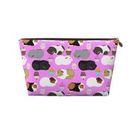 Guinea Pigs and Cupcakes Vagilo Leather Toiletry Bag - Stylish & Durable Toiletry Kit for Travelers, Cosmetic Organizer, Makeup Bag, Carry-On, Portable Organizer, Zippered Pouch