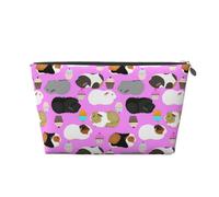Guinea Pigs and Cupcakes Vagilo Leather Toiletry Bag - Stylish & Durable Toiletry Kit for Travelers, Cosmetic Organizer, Makeup Bag, Carry-On, Portable Organizer, Zippered Pouch