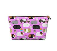 Guinea Pigs and Cupcakes Vagilo Leather Toiletry Bag - Stylish & Durable Toiletry Kit for Travelers, Cosmetic Organizer, Makeup Bag, Carry-On, Portable Organizer, Zippered Pouch