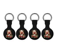 Guinea Pigs And Strawberry Silicone Protective Case Compatible with Airtag Funny GPS Tracker Accessories for Luggage Pet Collar