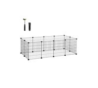 Songmics Metal Guinea Pigs Cages, 12 Panels C C Runs Indoor Playpen Diy Animal Pet Grid Enclosure Fence, Small Rabbit Puppy Hutches