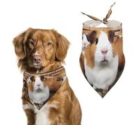 Guinea Pigs Dog Bandana Triangle Dog Scarf Washable Polyester Dog Bibs Cute Pet Bandana for Medium Large Dogs Puppy and Cats