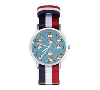 Guinea Pigs Eating Coriander Leaves Custom Quartz Watches Arabic Numerals Wrist Watch with Adjustable Strap for Men Women