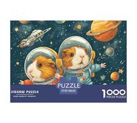 Guinea Pigs Explore Space Jigsaw Puzzles 1000 Pieces Jigsaw 38x26cm/1000pcs Gift For Kids Challenging Creative Family Game DIY Cardboard