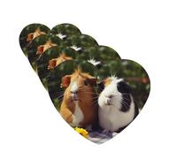 Guinea Pigs Funny Car Air Fresheners Cards 4 Pcs Hanging Fragrance Scented Cards Long-Lasting Car Aromatherapy Tablets for Wardrobe Bathroom Car Interior Mirror Pendant Gifts