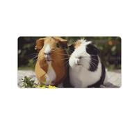 Guinea Pigs Funny Desk Mat with Stitched Edges, Rubber Mouse Mat for Keyboard Mats Non-Slip Waterproof Desk Pad Office Supplies Large Gaming Mouse Pad for Home Work