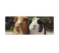 Guinea Pigs Funny Desk Mat with Stitched Edges, Rubber Mouse Mat for Keyboard Mats Non-Slip Waterproof Desk Pad Office Supplies Large Gaming Mouse Pad for Home Work