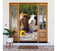Guinea Pigs Funny Door Cover Decorations, Welcome Door Banner Backdrop Seasonal Spring Summer Porch Banner Sign Photo Background for Indoor Outdoor Party Decor 72.8 x 35.4 Inch