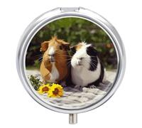 Guinea Pigs Funny Pill Case Travel Pill Container Mini Travel Medicine Tablet Vitamin Holder Organizer Medicine Cod Liver Oil Storage