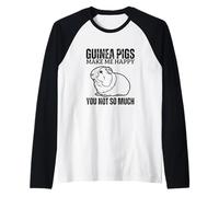 Guinea Pigs Make Me Happy You Not So Much Funny Guinea Pig Raglan Baseball Tee