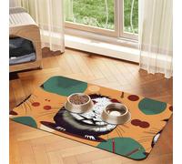Guinea Pigs pattern print Pet Food Mat Absorbent Non-Slip PU Leather Feeding Mat for Dogs Cats Pet Bowl Placemat