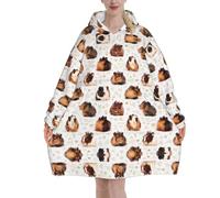 Guinea Pigs Print Blanket Hoodie Suitable For Valentine'S Day, Thanksgiving, Christmas, New Year And Other Cold Seasons.