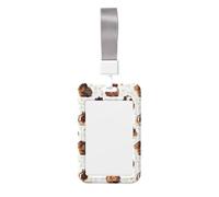 Guinea Pigs Print Heavy Duty Badge Holder with Retractable Reel, Id Badge Holder Key Card Work Badge Clip for Nurse Teacher Student Office Women Men