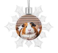 Guinea Pigs Snowflake Ornaments Christmas Hanging Snowflake Decorations Christmas Snowflakes Decorations Supplies for Party Decorations Holiday New Year Decor