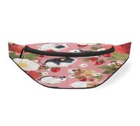 Guinea Pigs Strawberries Waist Bag Pack for Women Men Kids Girls Boys Fanny Pack Bumbags Pouch Purses Belt Bag for Travel Sport Running