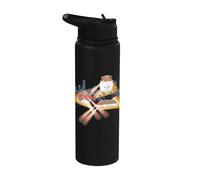 Guinea Pigs with Laser Eyes I Laser Rodent Space Pizza Stainless Steel Insulated Water Bottle