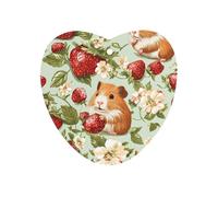 Guinea Pigs with Summer Strawberries Hanging Car Air Fresheners 1Pcs Aromatherapy Tablets Automotive Fragrance Scented Card Decor Love form