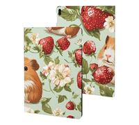 Guinea Pigs with Summer Strawberries Slim Tablet Cases Compatible with iPad Series Without Pencil Holder Protective Cover Compatible with ipad Pro/ipad Air3(10.5in)