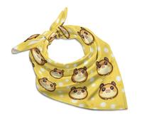 Guinea Pigs Yellow Polka Dots Women's Head Scarf Hair Square Scarves Headscarf for Sleeping Travel Beach 18"x18"
