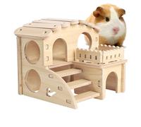 Guinea Piig House - Wooden Hamster Hiideout, Small Animal House | Multi Purpose Wooden Hamster Hut with a Spacious Interior, Non Irritating Guinea piig House Accessories for Guinea piig Hamster Animal