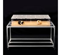 GuineaLoft™ Model-A2 Acrylic Guinea Pig Cage w/Translucent Gauze Lid