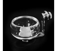 GuineaLoft™Stainless Steel Glass Feeding Bowl - Premium Modern Glass Food Cup for Birds, Hamsters & Other Small Animals, 3 oz (90ml) - Visit The Store for More