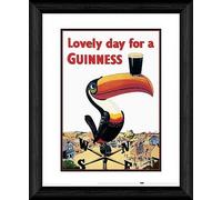 Guiness Toucan "Lovely Day for a Guinness" 20x16" (508x406mm) Framed Print