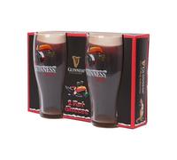 Guinness 2 Piece Toucan Pint Glass Set - Large Reusable Drinking Tulip Glasses Funny Novelty Gift