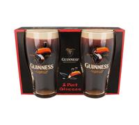 Guinness 2pc Toucan Pint Glass Set in Clear