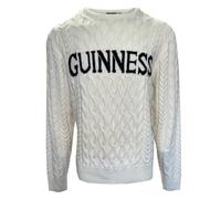 Guinness Aran Style Knit Jumper in Black or White (S)